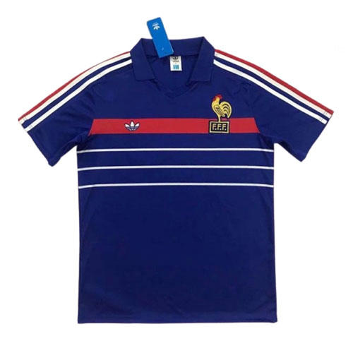 Primera Equipación Tailandia Camiseta Francia Retro 1984 1986